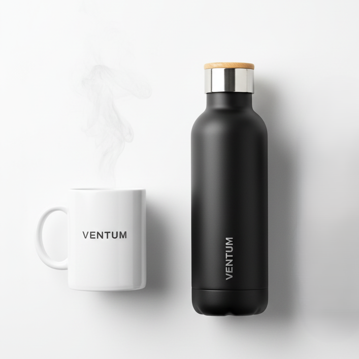Branded Water Bottles and Coffee Mugs